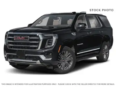 The 2026 GMC Yukon 4WD AT4 Ultimate in striking Onyx Black with Obsidian Rush interior and red accen...