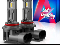 au-kee 9005 LED Headlight Bulbs Upgraded 1:1 Mini Size 400% Brig
