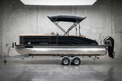 HAMP4109C121 Toit bimini, Toile rapide, Plancher Seagrass, Black Edition, Configuration SL, Pillowto...