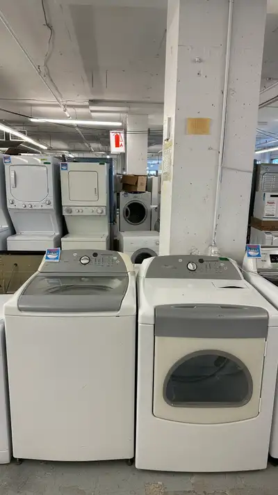 3171- Laveuse Sécheuse Whirlpool blanc topload washer dryer, View more