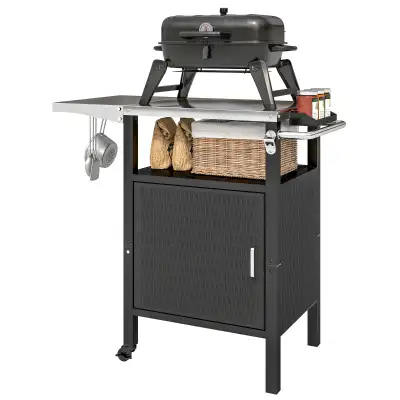 Outdoor Grill Dining Cart with Stainless Steel Top, Pizza Oven S, View more