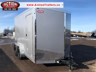 IRON LITE SERIES 7' X 12' TANDEM AXLE CARGO TRAILER WITH 12in. EXTRA HEIGHT AND REAR RAMP DOOR! Unlo...