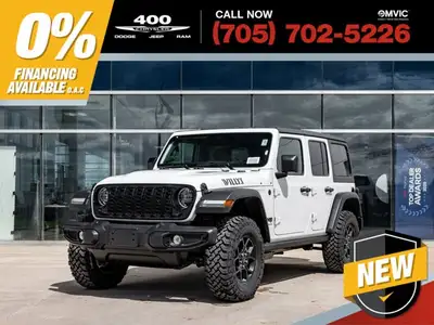 Welcome to 400 Chrysler Dodge Jeep Ram. The 2026 Jeep Wrangler is a brand new, iconic 4x4 SUV built...