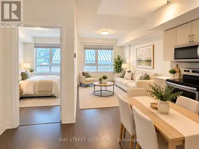 Welcome to this spacious and inviting east-facing one-bedroom suite in the sought-after Bayview Vill...