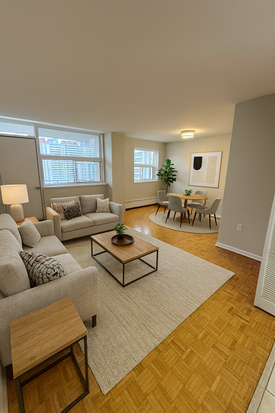 Live. Work. Play. These days it's all about downtown living. Spacious suites set on manicured ground...