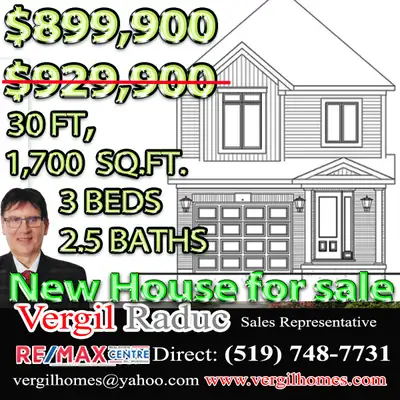 New house for sale. Save $30,000. Limited time promotion. A Brand-New 30' Home Design 1,700 sq. ft....