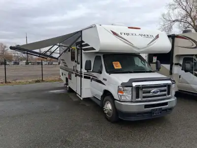 Coachmen Freelander Class C gas motorhome 23FS highlights: Murphy Queen Bed Underbed Storage Area U-...