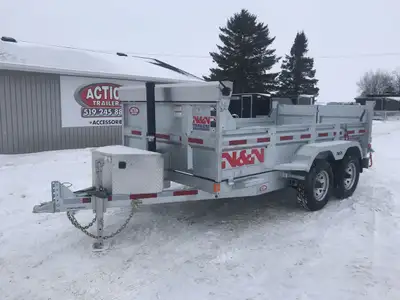 N&N STORM SERIES 6'x12' TANDEM AXLE GALVANIZED DUMP TRAILER: 5 TON Why settle for less when you can...