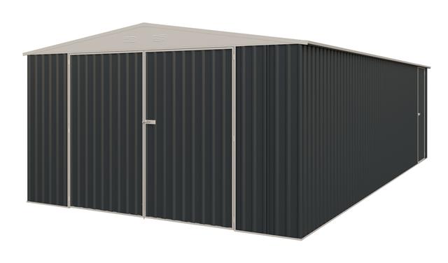 NEW 14 X 27 FT DOUBLE DOOR METAL GARDEN GARAGE SHED G1427 in Other in Regina - Image 2