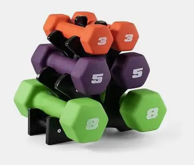 CAP Neoprene Dumbbells - Colour-Coded, Soft Grip, View more