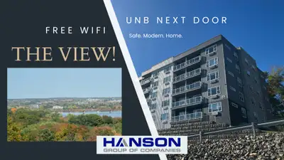 55 Forest Hill Road, Fredericton WiFi and water included. UNB NEXT DOOR. Brand new building convenie...