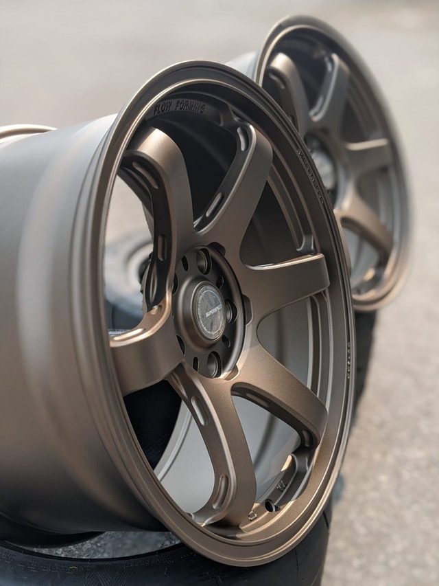 SuperSpeed RF06RR GR86 18x9.5 +42 5x100 Matt Black Bronze white Tires