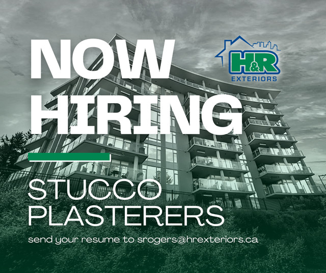NOW HIRING - Stucco Plasterers in Construction & Trades in Victoria