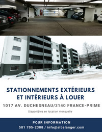 Espace de stationnement intérieur ou extérieur à Sainte-Foy
