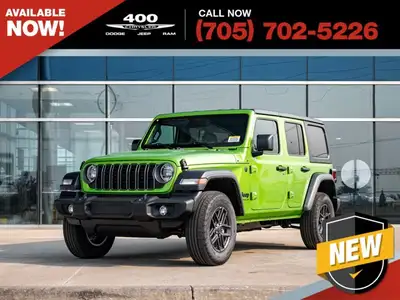 Welcome to 400 Chrysler Dodge Jeep Ram. The 2025 Jeep Wrangler is a brand new, iconic 4x4 SUV built...