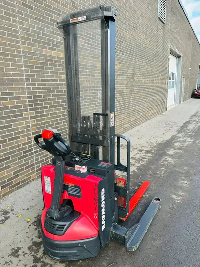 Keywords: Raymond stacker, walk-behind forklift, electric stacker, 2,500 lbs capacity, 2-stage mast,...