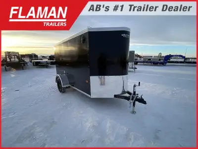 2026 ROYAL 5'X10' +2' V-NOSE ENCLOSED CARGO TRAILER Color: Black (1) 2900lb Lippert Spring Axle Tire...