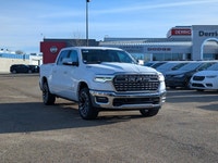 The 2026 Ram 1500 Longhorn Crew Cab in Ivory Tricoat Pearl combines rugged capability with refined l... (image 8)