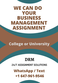 MBA / BBA / BS Assignments / University Assignment Help