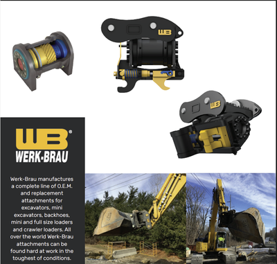 Werk-Brau D-LOCK D-Lock Hydraulic Tilt Coupler FITS EXCAVATORS C/W 65 MM PINS WAS BUILT FOR AND USED...