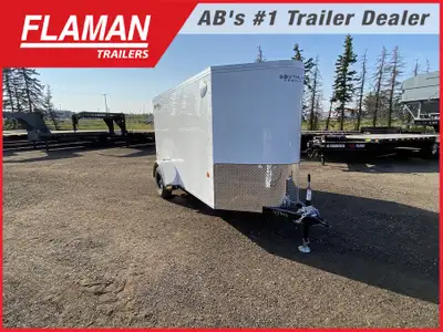 2026 ROYAL 5'X10' +2' V-NOSE ENCLOSED CARGO TRAILER Color: White Axle: (1) 2900lbs Suspension: Sprin...