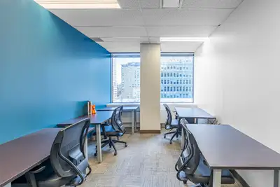 Access a bright and inspiring office space to rent designed to help teams of five to do their best w...