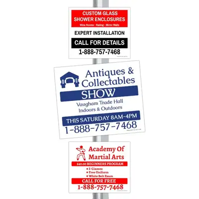 Easy Online Ordering - Free Online Designer https://www.zooprint.com/post-signs Multiple Sizes to ch...