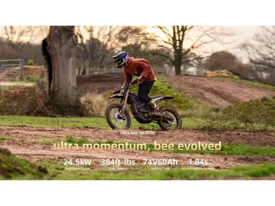 2026 Surron Ultra Bee HP This 2026 Surron Ultra Bee HP is a high-performance electric dirt bike. OVE...