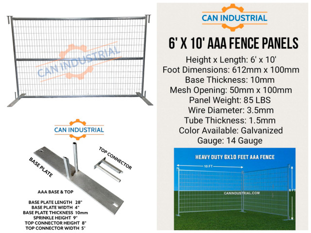 Temporary Construction Fence Panels dans Autres équipements commerciaux et industriels  à Saint-Jean de Terre-Neuve - Image 4