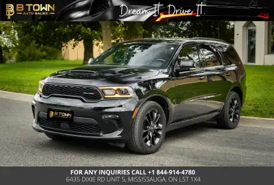 2023 Dodge Durango R/T AWD – HEMI Power Meets 3-Row Comfort Finished in Black over Black, this 2023...