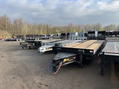 20 and 30 Ton Miska Heavy Equipment Air Brake Float Trailers Built right here at our factory in Hami...
