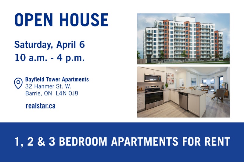 Stunning 1 Bedroom Apartment for Rent in North Barrie! Brand New Long