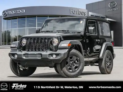 The 2024 Jeep Wrangler Sport for sale in Waterloo, Ontario is a rugged SUV designed for drivers who...