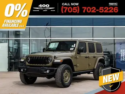 Welcome to 400 Chrysler Dodge Jeep Ram. The 2026 Jeep Wrangler is a brand new, iconic 4x4 SUV built...