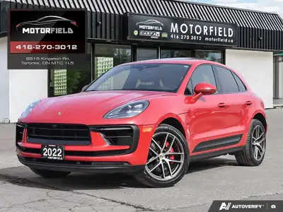 Porshce Macan S! Carmine Red on Black Interior - Balance Of Factory Warranty Remaining (January 2028...