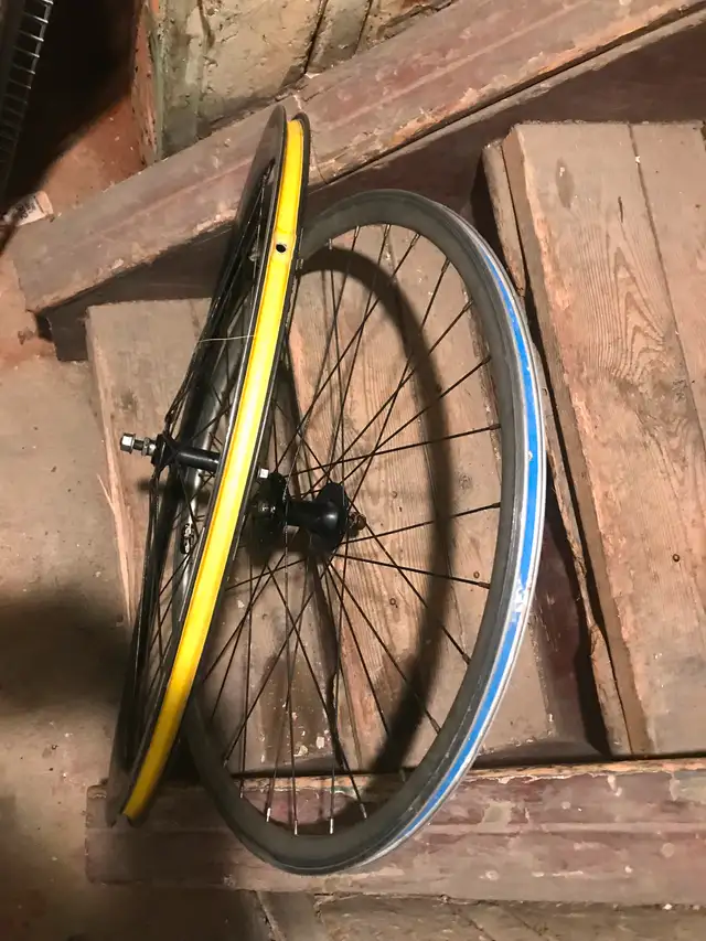 Each$50.two700(28 inches) single speed faster alum. front wheel in Frames & Parts in City of Toronto - Image 3