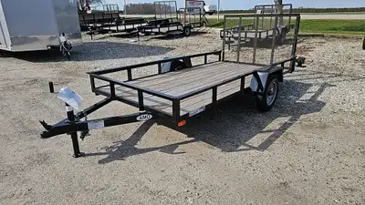 Width: 5' Length: 10' Height: 9in. Sides GVWR: 907KG/1999LBS Axle Type: Single Frame: Steel Tire Siz...