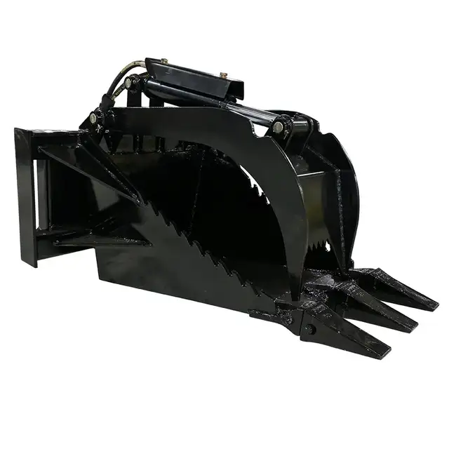 Mini Skid Steer Stump Bucket w/ Grapple  – SKU MSSBG415 in Heavy Equipment Parts & Accessories in Regina - Image 3