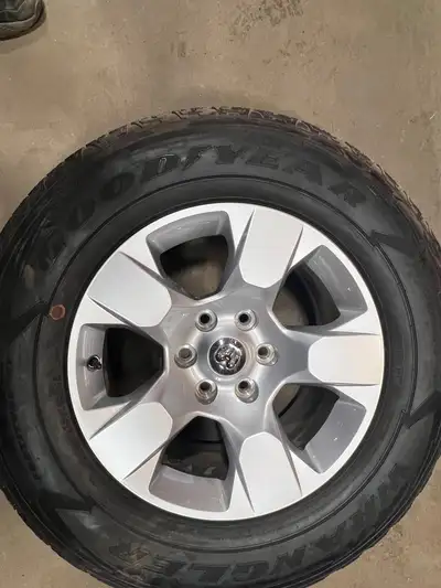 2019 Ram 1500 Take Off Good Year Wranglers 275/65R1816x6, 5 lug, 100mm Like new Stock #TOD005 Be sur...
