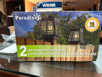 Paradise led solar fence post cap lights 7 boxes