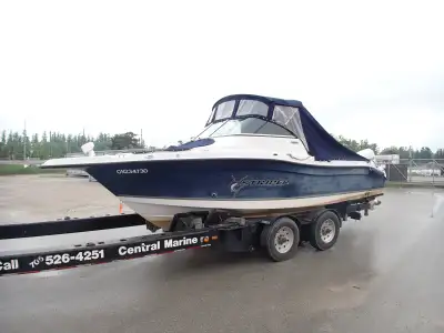SELLING BY AUCTION - Engine Make: Twin Evinrude, Engine Model: (2) x 150 HP E-Tec, Trim Tabs, Stereo...