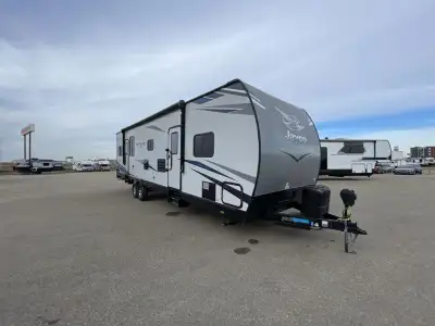 Jayco Octane Super Lite toy hauler 293 highlights: 12' 5in.in. Separate Garage Dual Entry Private Be...