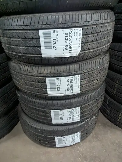 SET OF 4X P205/55R17 205/55/17 FIRESTONE FT140 TAG # 17627 Used tires in excellent Condition - Comes...