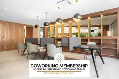 This offer includes access to unreserved coworking spaces. This coworking membership gives you acces...