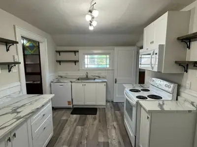 This beautifully renovated 3-bedroom upper unit on a quiet, tucked-away court offers bright, airy li...