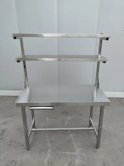 NEW STAINLESS STEEL TABLE WITH OVERSHELF PREP STATION FOR COMMERCIAL KITCHENS 1218244 SALE $299.95 P...