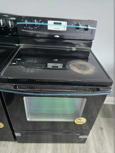 ON SALE Whirlpool 30" Black Electric Ceramic Top Stove Oven, View more