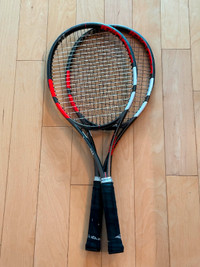 Two (2) Used Babolat Pure Strike VS Tennis Racquets