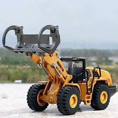 NEW DIECAST CONSTRUCTION TIMBER GRAB WHEEL LOADER TOY 201716, View more