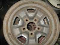 set of 4 Olds Cutlass 442 rally wheeels, 14X7, sell trade